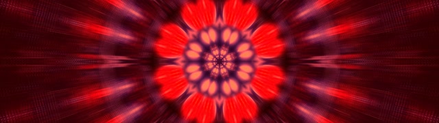 Túnel de Neón Rojo Fractal Caleidoscopio Explosión 32:9 Super Ultrawide 60fps Salvapantallas VJLoops