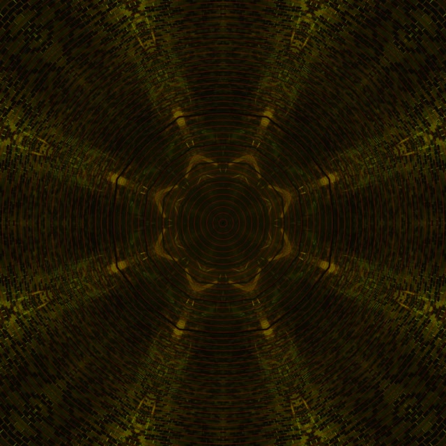 VJ Loop Túnel de Neón Vórtice Hexágono Dorado 1:1 square 60fps salvapantallas