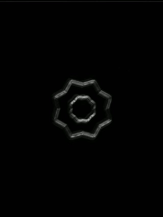 Túnel Neón Nudo Celta Estrella Oscura VJ Loop 3:4 iPad Retrato 60fps Salvapantallas