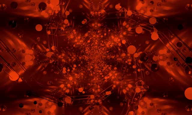 Túnel Neón Rojo Salvapantallas 60fps 5:3 Wide VJ Loop PC Laptop