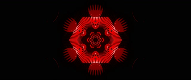 Túnel de Neón Hexágono Fractal Explosión VJ Loop 2.39:1 Cinemascope 60fps Salvapantallas