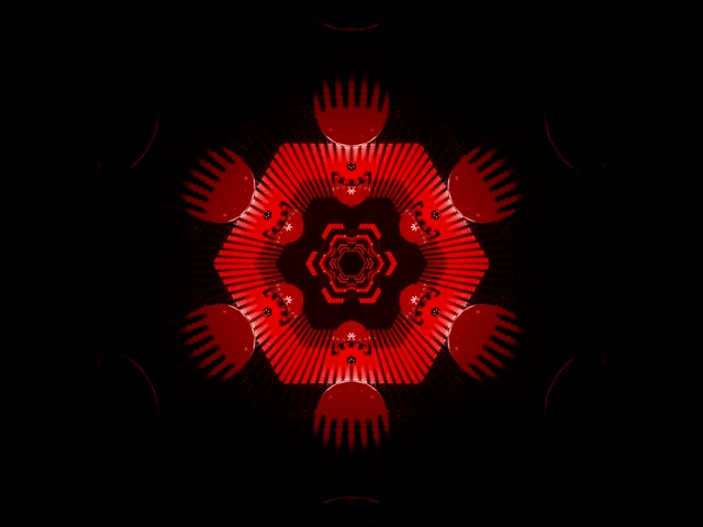 Túnel de Neón Mandala Fractal VJ Loop 4:3 Clásico 60fps Salvapantallas