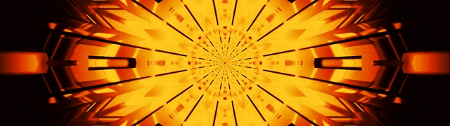 Túnel de Neón Explosión Caleidoscopio Dorado VJLoops 60fps 32:9 Super Ultrawide Salvapantallas