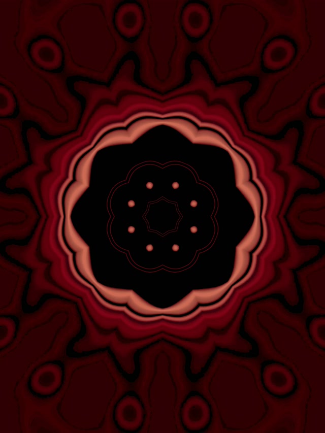 Túnel Neón Rojo Caleidoscopio Estrella VJLoops 3:4 iPad Retrato 60fps Salvapantallas