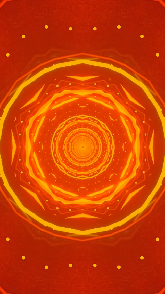 Túnel de Neón Octágono Ardiente Vórtice Vj Loop 9:16 Reels 60fps Salvapantallas