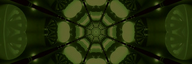 Neon Tunnel Fractal Kaleidoscope 3:1 Triple Wide 60fps VJ Loop Screensaver