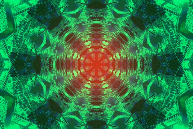 Neon Tunnel Fractal Kaleidoscope Burst VJ Loop 3:2 Surface 60fps Screensaver