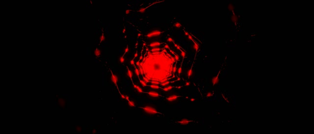 Red Pulsating Neon Tunnel 21:9 Ultrawide 60fps Screensaver VJ Loop