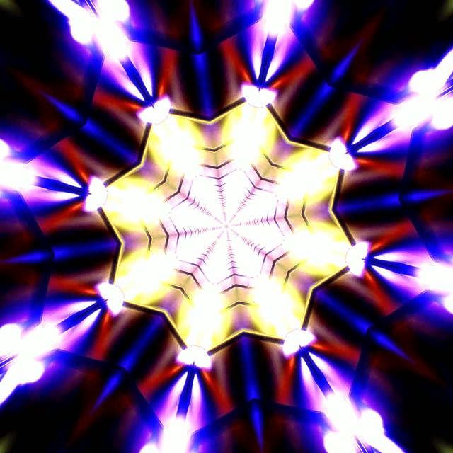 Kaleidoscope Neon Tunnel | 1:1 Square | 60fps VJ Loop Screensaver
