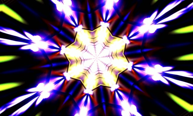Radiant Kaleidoscope Neon Tunnel VJ Loop 5:3 Wide 60fps Screensaver