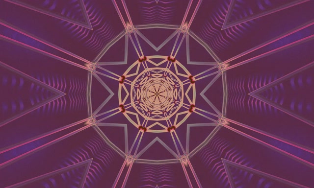 Neon Tunnel Kaleidoscope Star Vj Loop 5:3 Wide 60fps Screensaver