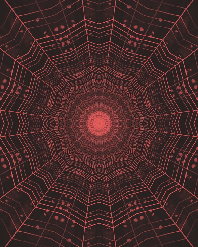 Neon Tunnel Red Web Vortex Vj Loop 4:5 Instagram 60fps Screensaver