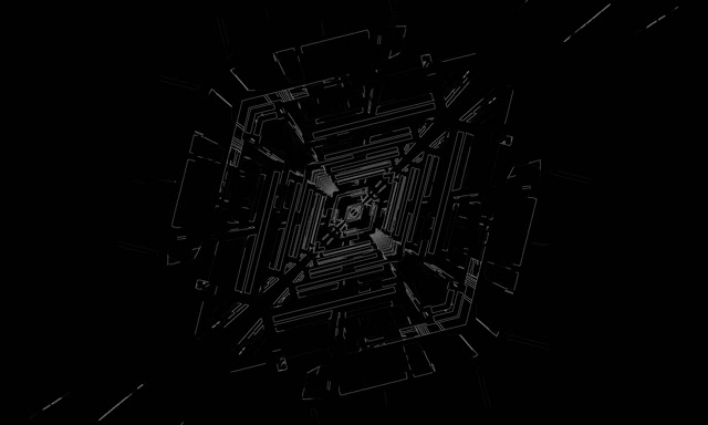 Neon Tunnel Wireframe Maze Vortex Vj Loop 5:3 Wide 60fps Screensaver