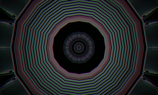 Concentric Neon Tunnel 5:3 Wide 60fps Screensaver VJ Loop