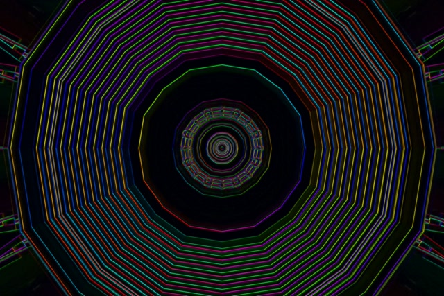 Neon Tunnel Spiraling Vortex VJ Loop 3:2 Surface 60fps Screensaver