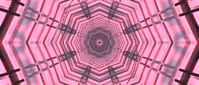Pink Neon Tunnel Octagon Vortex Vj Loop 21:9 Ultrawide 60fps Screensaver
