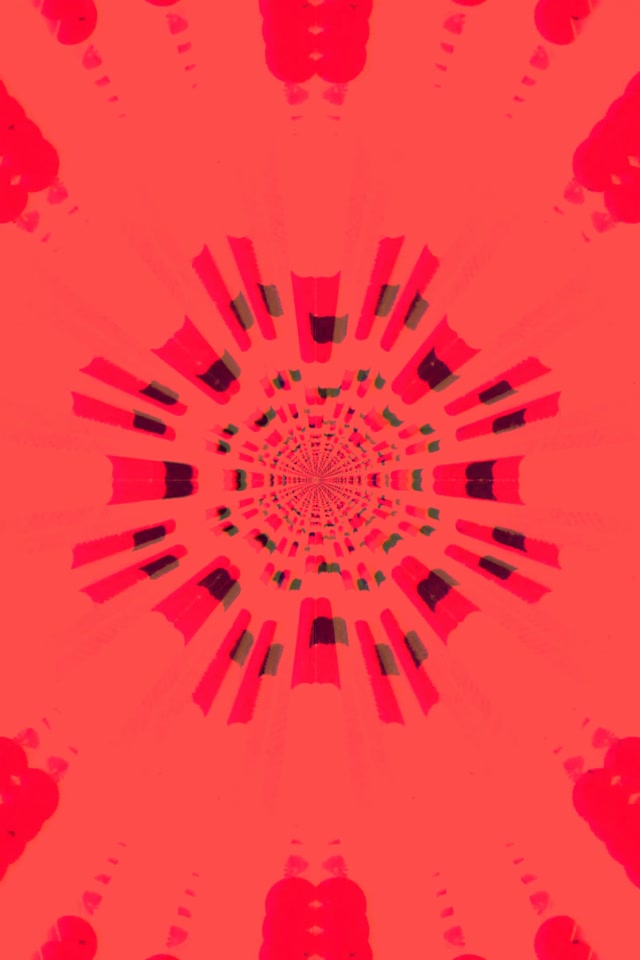 Neon Tunnel Red Kaleidoscope Burst VJ Loop 2:3 Photo Portrait 60fps Screensaver