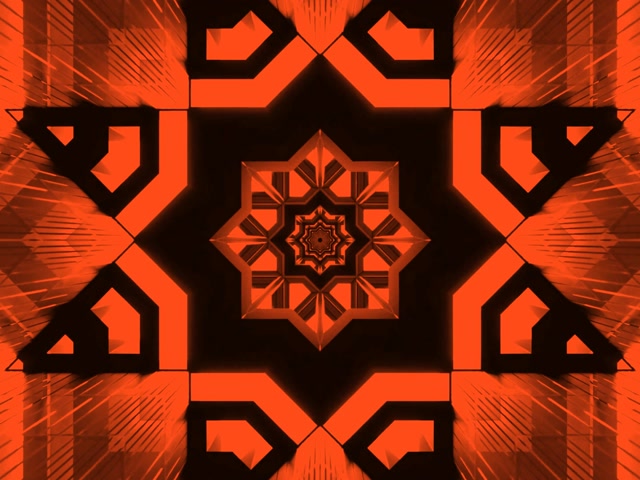 Vj loop Neoon Tunnel Oranž Geomeetriline Täht 4:3 classic 60fps Ekraanisäästja