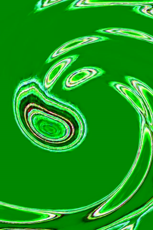 Neon Tunnel Green Swirl Eye Vortex 2:3 Photo Portrait 60fps Screensaver Vj Loop