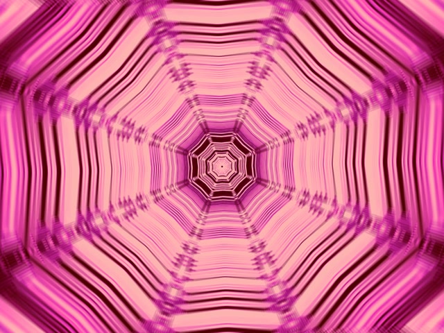 Neon Tunnel Pink Octagon Vortex 4:3 Classic 60fps Screensaver Vj Loop