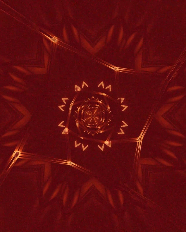 Neon Tunnel Copper Star Mandala Vj Loop 4:5 Instagram 60fps Screensaver