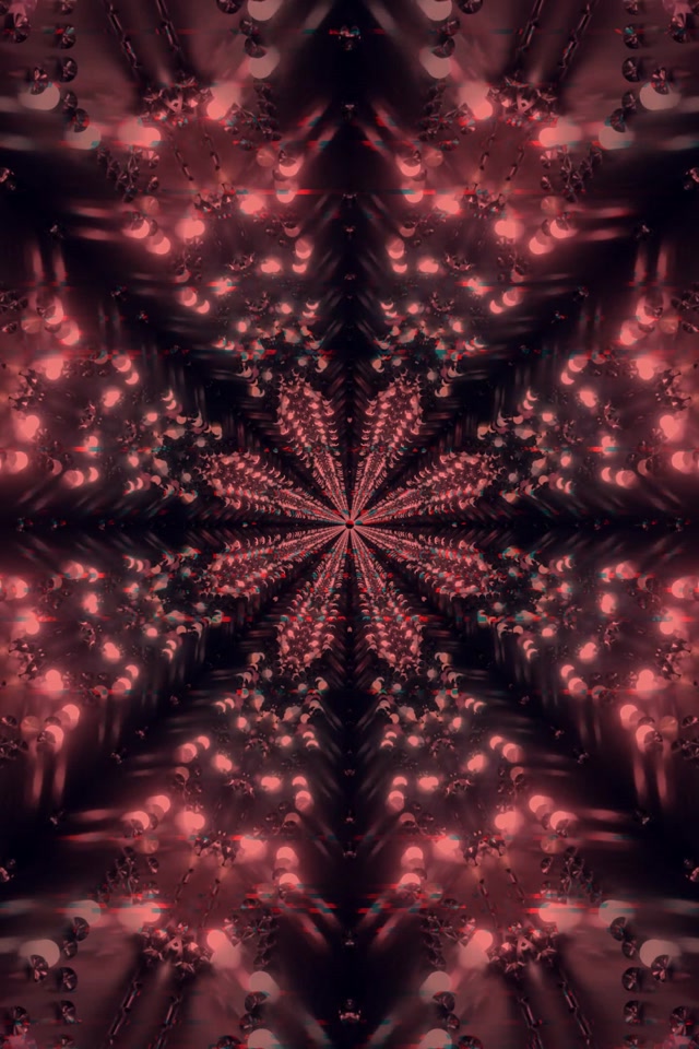 Neon Tunnel Fractal Kaleidoscope Bloom VJ Loop 2:3 Photo Portrait 60fps Screensaver
