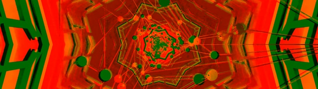 Red Green Neon Tunnel Kaleidoscope Vortex 32:9 Ultrawide 60fps Screensaver Loop