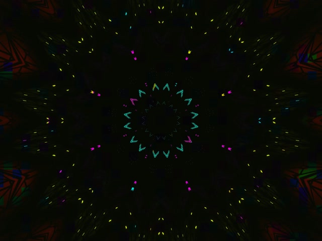 Neontunnel Kaleidoskoop Täht Plahvatus VJLoops 4:3 Klassikaline 60fps Ekraanisäästja
