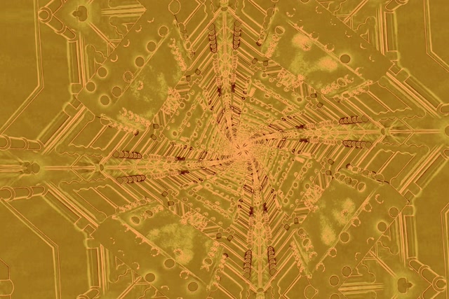 Neoon tunnel kuld vooluahel kaleidoskoop VJ Loop 3:2 Surface 60fps ekraanisäästja