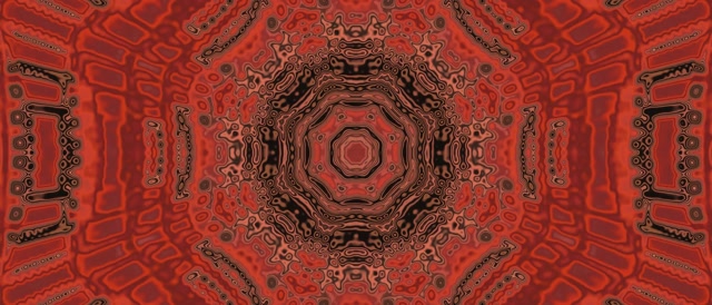 Punane Neoon Tunneliga Mandala Ekraanisäästja 21:9 Ülilai 60fps VJLoops