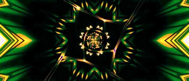 Neon Tunnel Kaleidoscope Star Burst VJ Loop 21:9 Ultrawide 60fps Screensaver