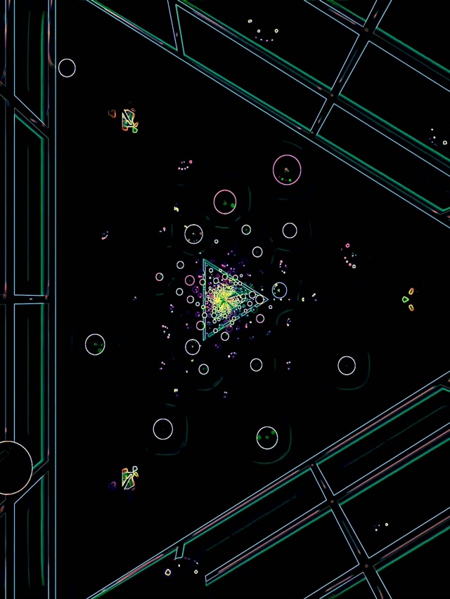 Neoon Tunnel Ringid Kolmnurk Ekraanisäästja 3:4 iPad Portree 60fps Vj Loop