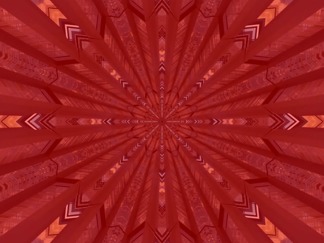 Punane Fraktaal Kaleidoskoop Neoon Tunnel VJLoops 4:3 Classic 60fps Ekraanisäästja