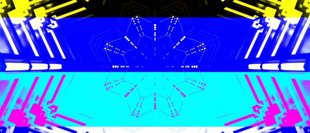 Neoon Tunnel Kaleidoskoop VJLoops 21:9 Ultrawide 60fps Ekraanisäästja