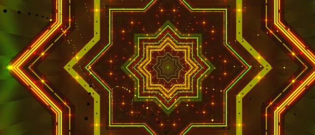 Neontunnel Täht Kaleidoskoop Vj Loop 21:9 Ultralaius 60fps Ekraanisäästja