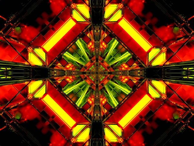 Neontunnel Kaleidoskoop Plahvatus 4:3 Classic 60fps Ekraanisäästja Vj Loop