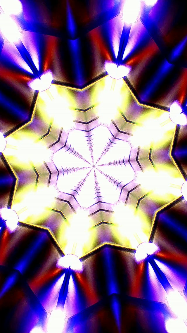 Neoon Tunnel Kaleidoskoop Täheplahvatus VJLoops 9:16 Reels 60fps Ekraanisäästja