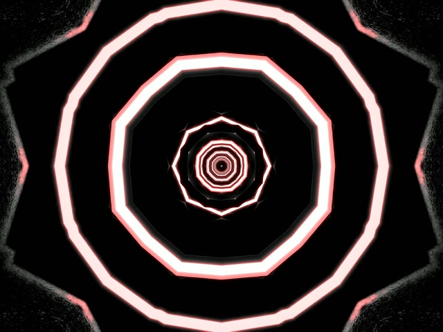 Neoon Tunnel Kümnurk Keeris 4:3 Klassikaline 60fps Ekraanisäästja VJ Loop