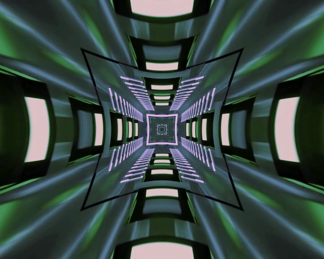 Neoon Tunnel Kaleidoskoop VJLoops 5:4 tööstuslik 60fps ekraanisäästja