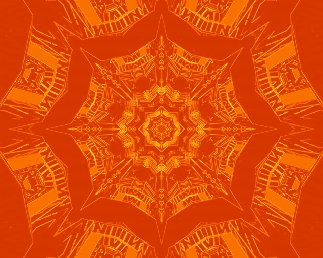 Neoon Tunnel Oranž Kaleidoskoop Täht Vj Loop 5:4 industrial 60fps Ekraanisäästja