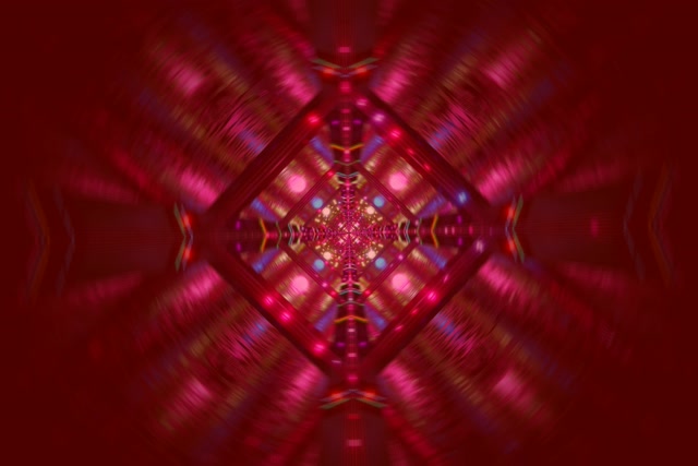 Neon Tunnel Red Diamond Kaleidoscope VJ Loop 3:2 Pind 60fps Ekraanisäästja