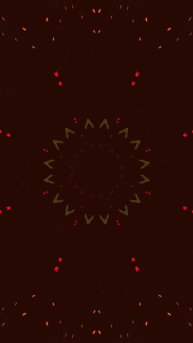 Neoon Tunnel Punane Kristall Mandala Vj Loop 9:16 Reels 60fps Ekraanisäästja