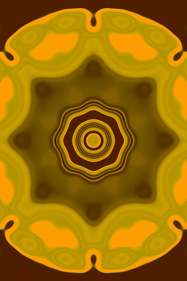 Neoon Tunnel Oranž Mandala Ekraanisäästja 60fps 2:3 Foto Portree VJLoops