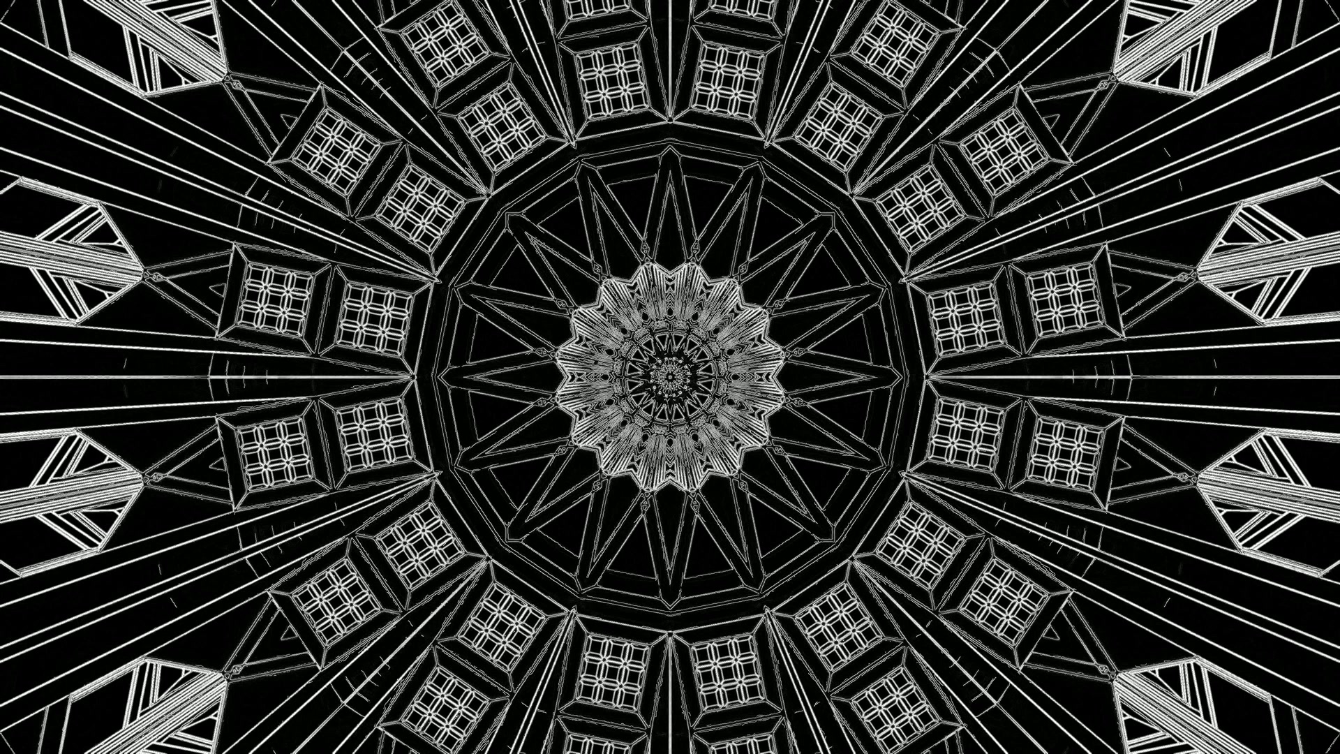 Beltz Zuri Neon Tunel Mandala Pantaila-babeslea 4K UHD 60fps VJLoop