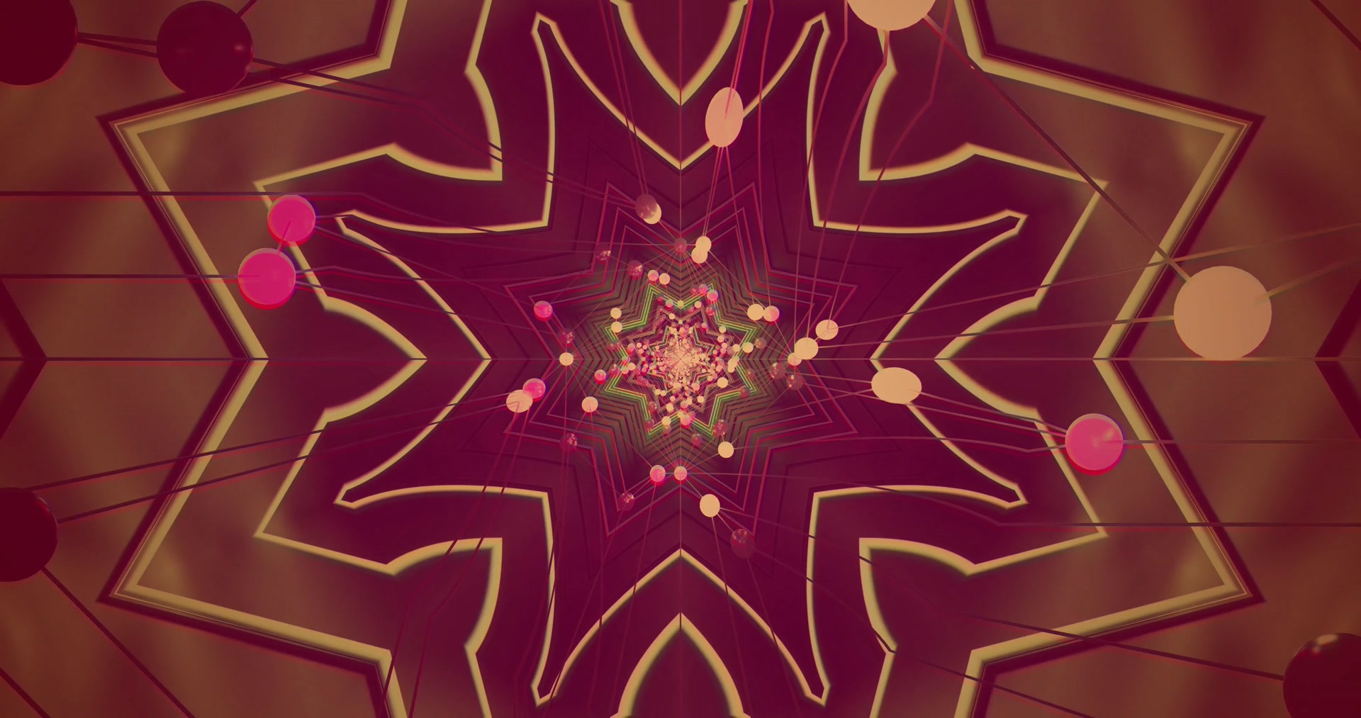 Neon Tunela Pantaila-babeslea 4K UHD 60fps Izar Mandala VJ Loop