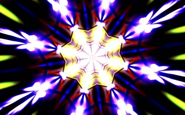 Pulsating Blue Star Neon Tunnel 16:10 Macbook 60fps VJ Loop Screensaver