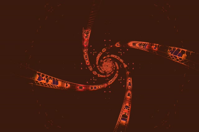 Neon Tunnel Spiral Kaleidoscope 3:2 Surface 60fps Screensaver Vj Loop