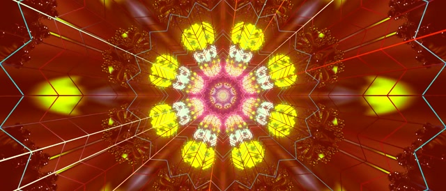 Neon Tunnel Red Fractal Kaleidoscope Vj Loop 21:9 Ultrawide 60fps Screensaver