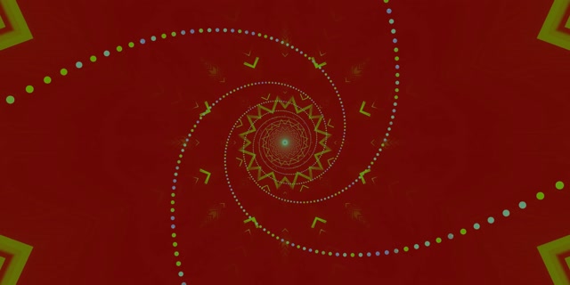 Neon Tunnel Kaleidoscope Star Burst VJ Loop 2:1 Univisium 60fps Screensaver