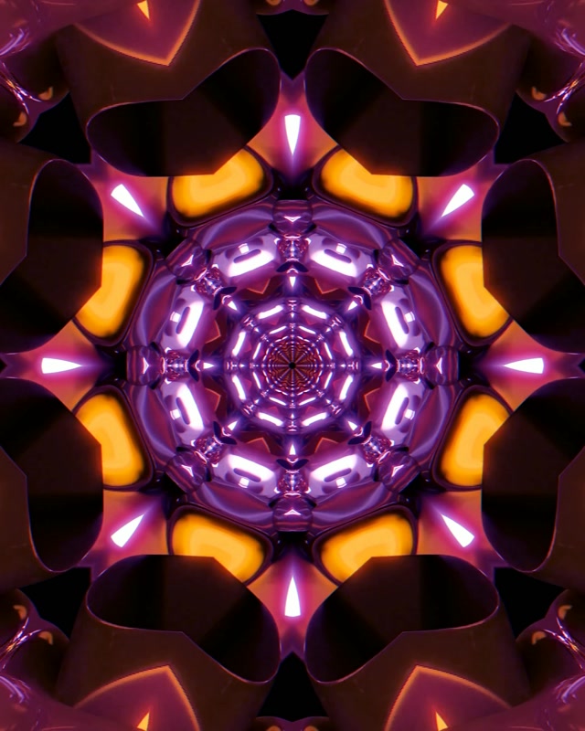 Neon Tunel Moreak Kaleidoskopoa 60fps Pantaila-babeslea PC 4:5 Instagram Vj Loop